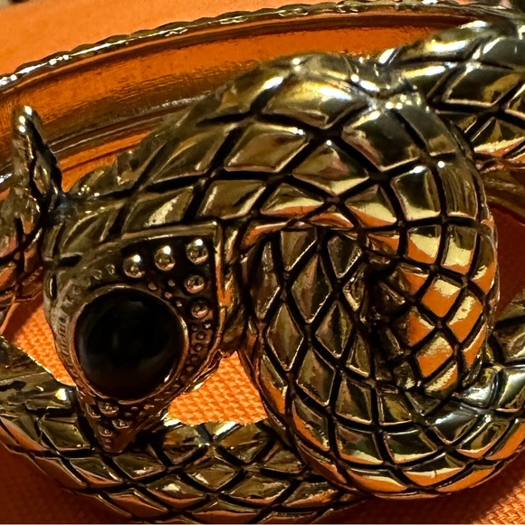 Gold Tone Snake Cuff Bracelet - Picture 2 of 3